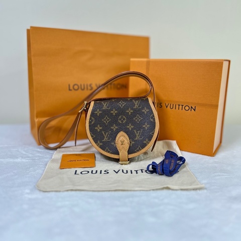 LV Tambourine 老花馬鞍包肩背包