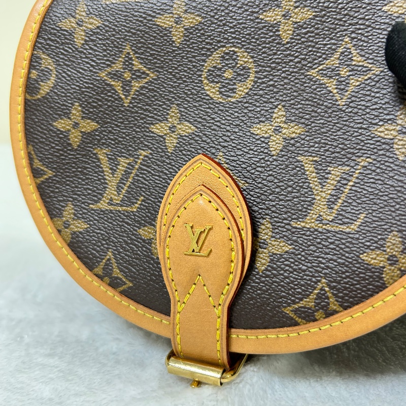 LV Tambourine 老花馬鞍包肩背包-9