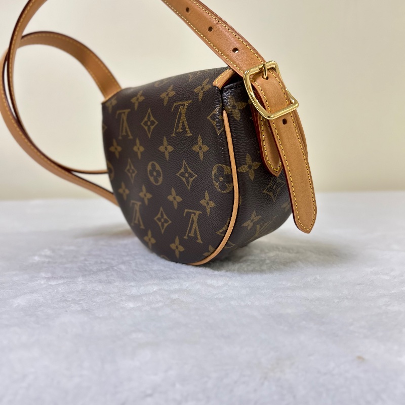 LV Tambourine 老花馬鞍包肩背包-10