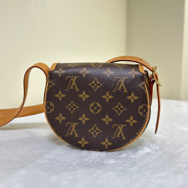LV Tambourine 老花馬鞍包肩背包-11