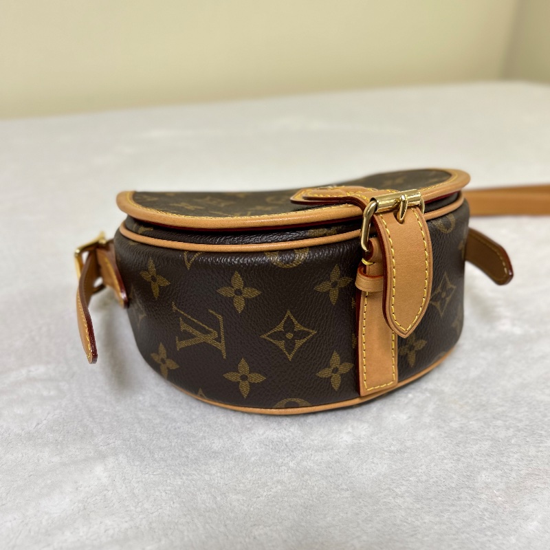 LV Tambourine 老花馬鞍包肩背包-14