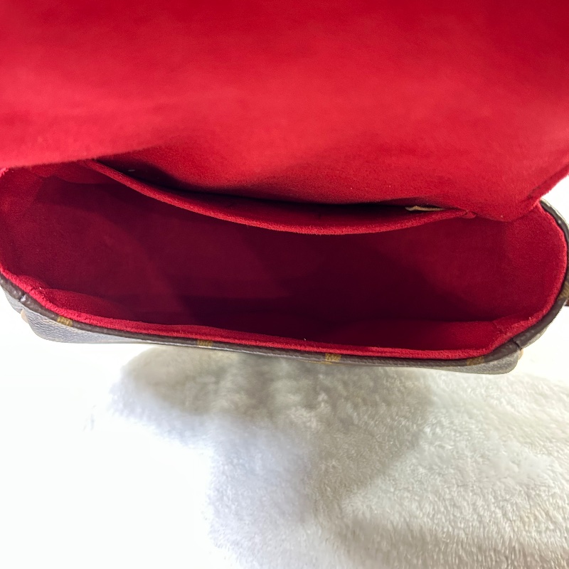 LV Tambourine 老花馬鞍包肩背包-17