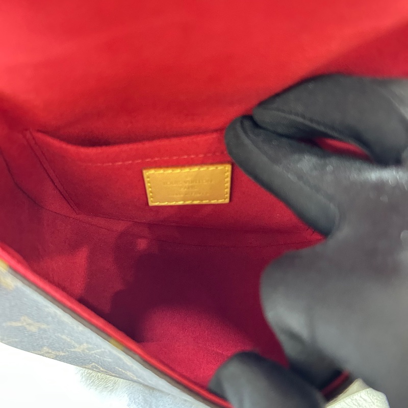 LV Tambourine 老花馬鞍包肩背包-18