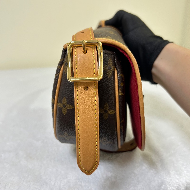 LV Tambourine 老花馬鞍包肩背包-22