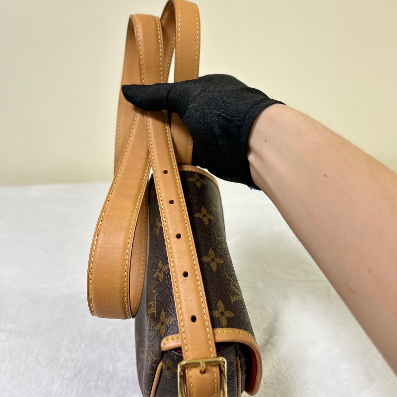 LV Tambourine 老花馬鞍包肩背包-26