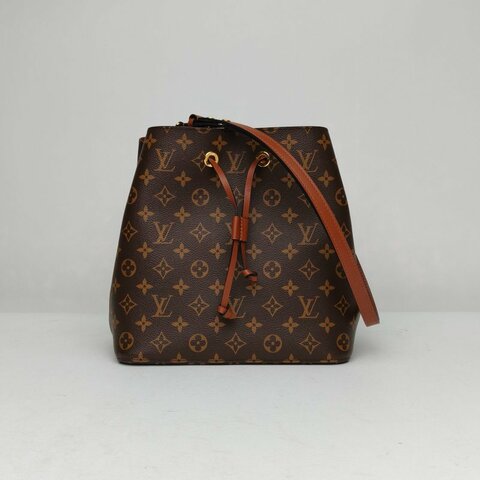 LOUIS VUITTON NÉONOÉ水桶包中號26棕色內裏老花PVC金扣2019肩背包