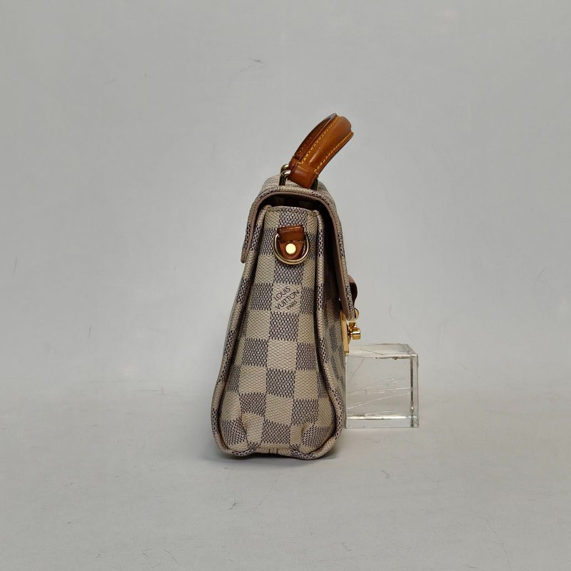 LOUIS VUITTON Croisette手柄郵差包白棋格PVC金扣2017肩背包-1