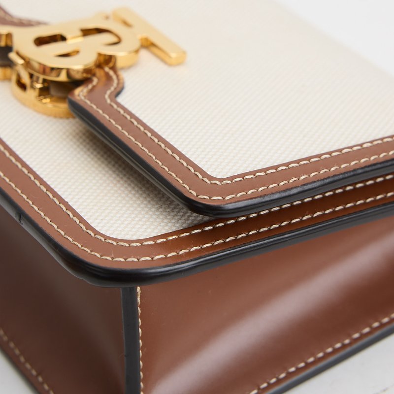 二手Burberry TB mini 帆布斜背包-13