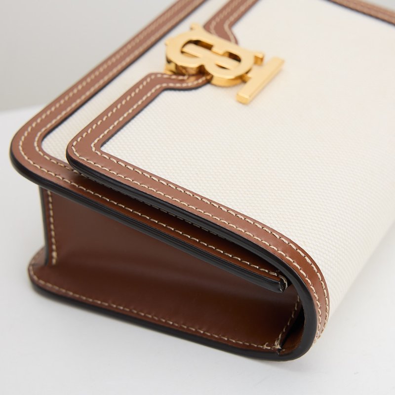 二手Burberry TB mini 帆布斜背包-14