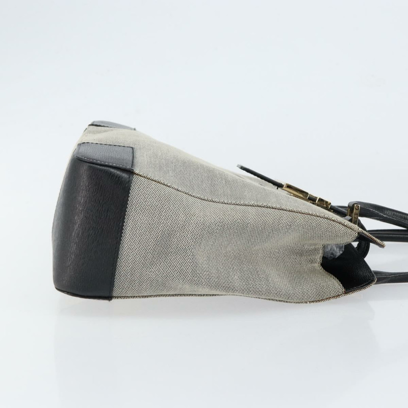 【日本直送】GUCCI 手提包 帆布 皮革 灰色 金色 正品 ep11846-2