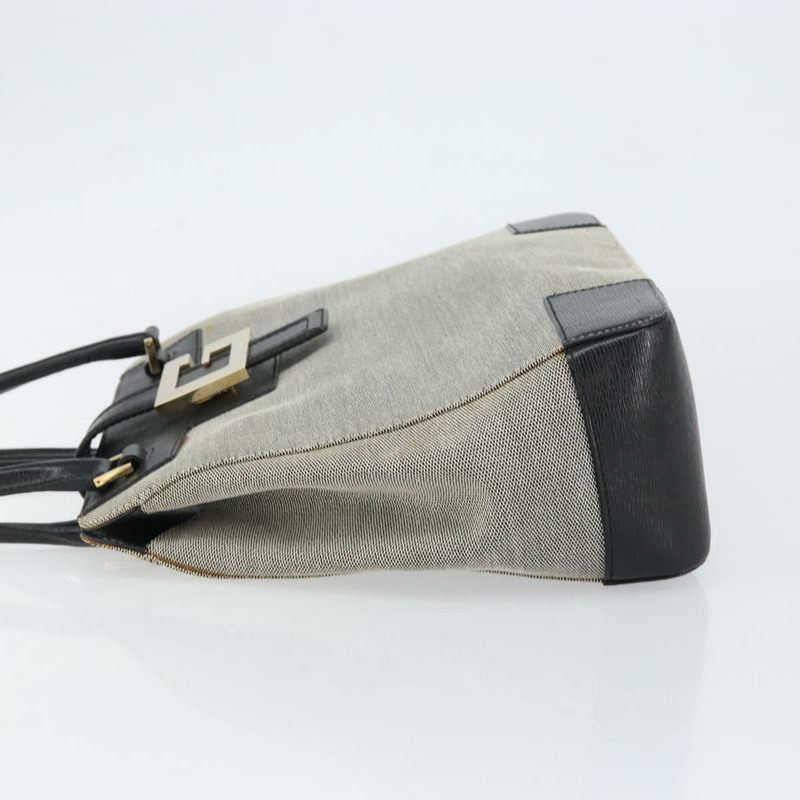 【日本直送】GUCCI 手提包 帆布 皮革 灰色 金色 正品 ep11846-3