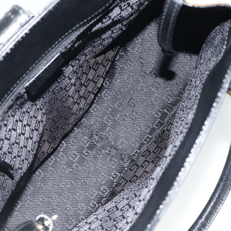 【日本直送】GUCCI 手提包 帆布 皮革 灰色 金色 正品 ep11846-11