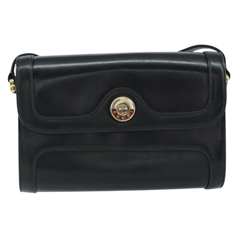 【日本直送】GUCCI 黑色金色皮革單肩包 001 256 1161 正品 ep11851-12