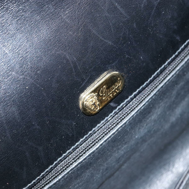 【日本直送】GUCCI 黑色金色皮革單肩包 001 256 1161 正品 ep11851-18