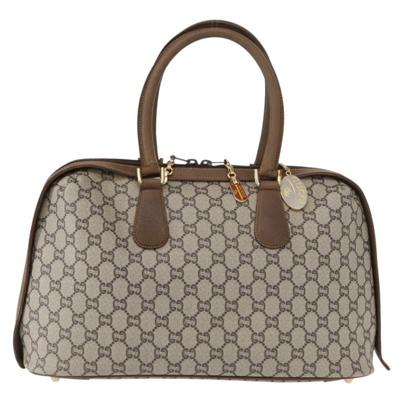 【日本直送】GUCCI GG Plus Supreme 波士頓包 PVC 米色 金色 正品 ep11970-1