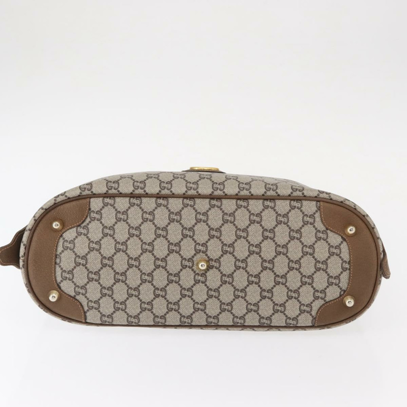 【日本直送】GUCCI GG Plus Supreme 波士頓包 PVC 米色 金色 正品 ep11970-4