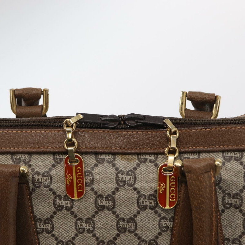 【日本直送】GUCCI GG Plus Supreme 波士頓包 PVC 米色 金色 正品 ep11970-9