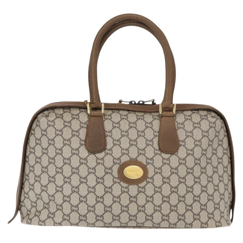 【日本直送】GUCCI GG Plus Supreme 波士頓包 PVC 米色 金色 正品 ep11970-12