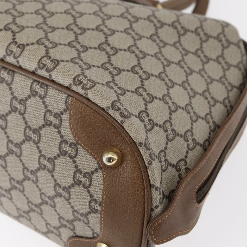 【日本直送】GUCCI GG Plus Supreme 波士頓包 PVC 米色 金色 正品 ep11970-13