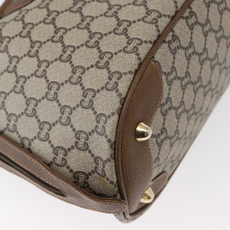 【日本直送】GUCCI GG Plus Supreme 波士頓包 PVC 米色 金色 正品 ep11970-14