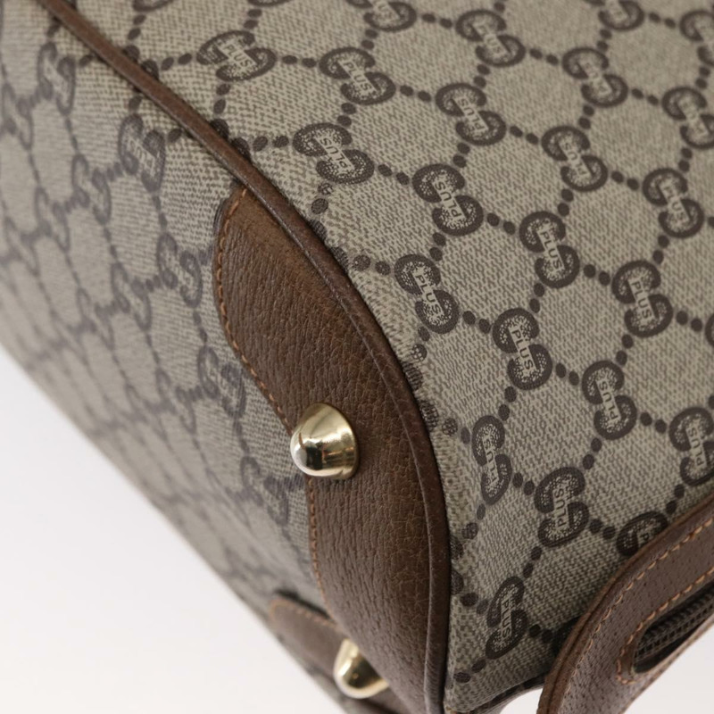 【日本直送】GUCCI GG Plus Supreme 波士頓包 PVC 米色 金色 正品 ep11970-15