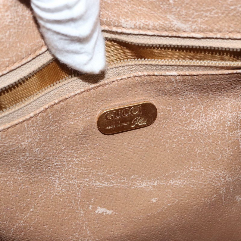 【日本直送】GUCCI GG Plus Supreme 波士頓包 PVC 米色 金色 正品 ep11970-18