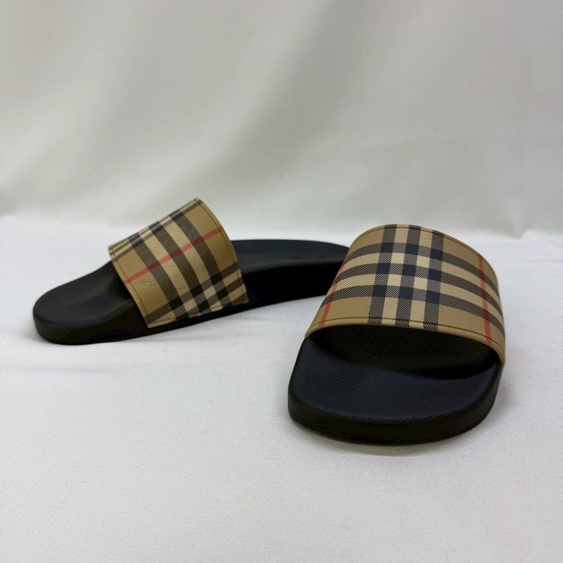 BURBERRY 經典格纹休閒拖鞋-3