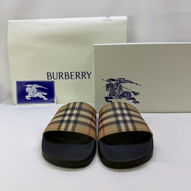 BURBERRY 經典格纹休閒拖鞋-0