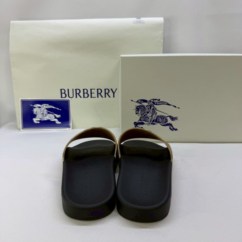 BURBERRY 經典格纹休閒拖鞋-1