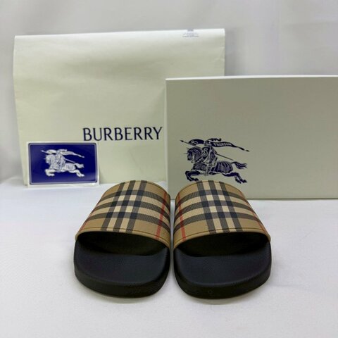 BURBERRY 經典格纹休閒拖鞋
