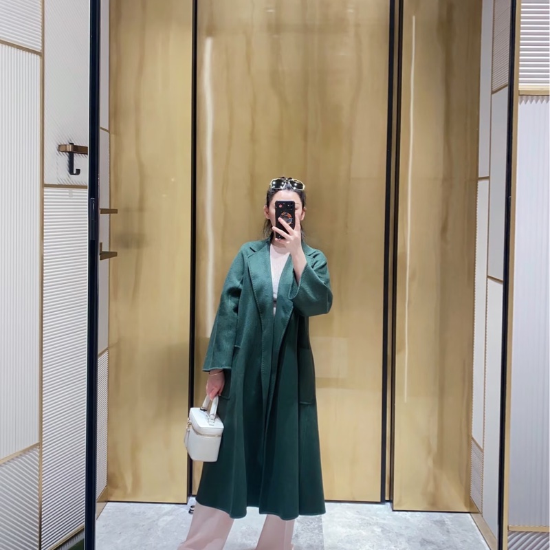 Max Mara 橄欖綠 山羊絨大衣外套 原價近10萬-2