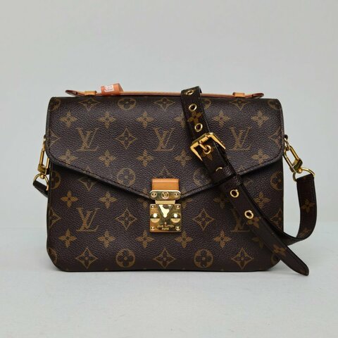 LOUIS VUITTON MetisPochette郵差包老花PVC金扣2017肩背包