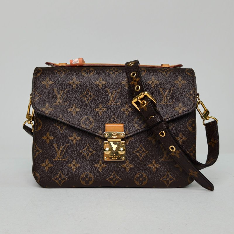 LOUIS VUITTON MetisPochette郵差包老花PVC金扣2017肩背包-0