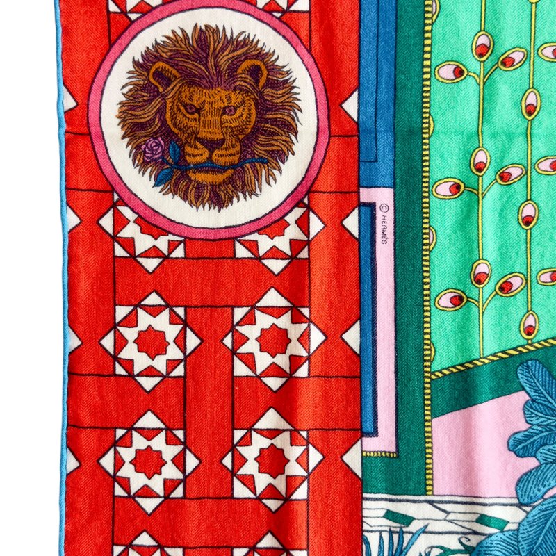 HERMES La Danse des Amazones shawl 140 女騎士之舞 羊絨 圍巾-6