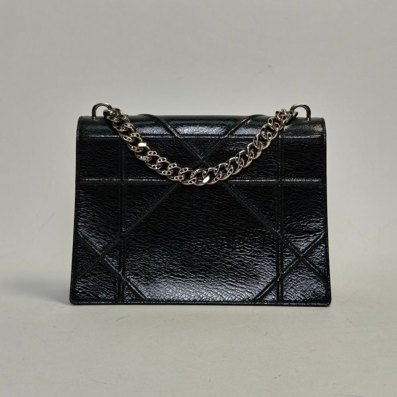 DIOR Diorama盾牌包大號29黑色牛皮銀扣2016肩背包-2