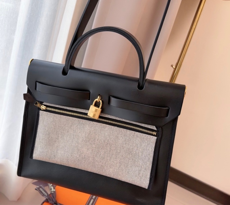 愛馬仕herbag31稀有高級感熊貓黑白配色-0