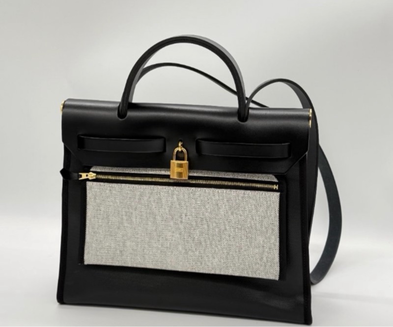 愛馬仕herbag31稀有高級感熊貓黑白配色-5