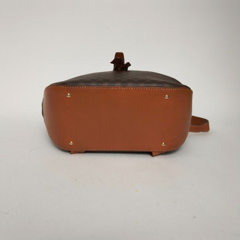 CELINE 老花PVC金扣中古凱旋門雙肩包肩背包-4