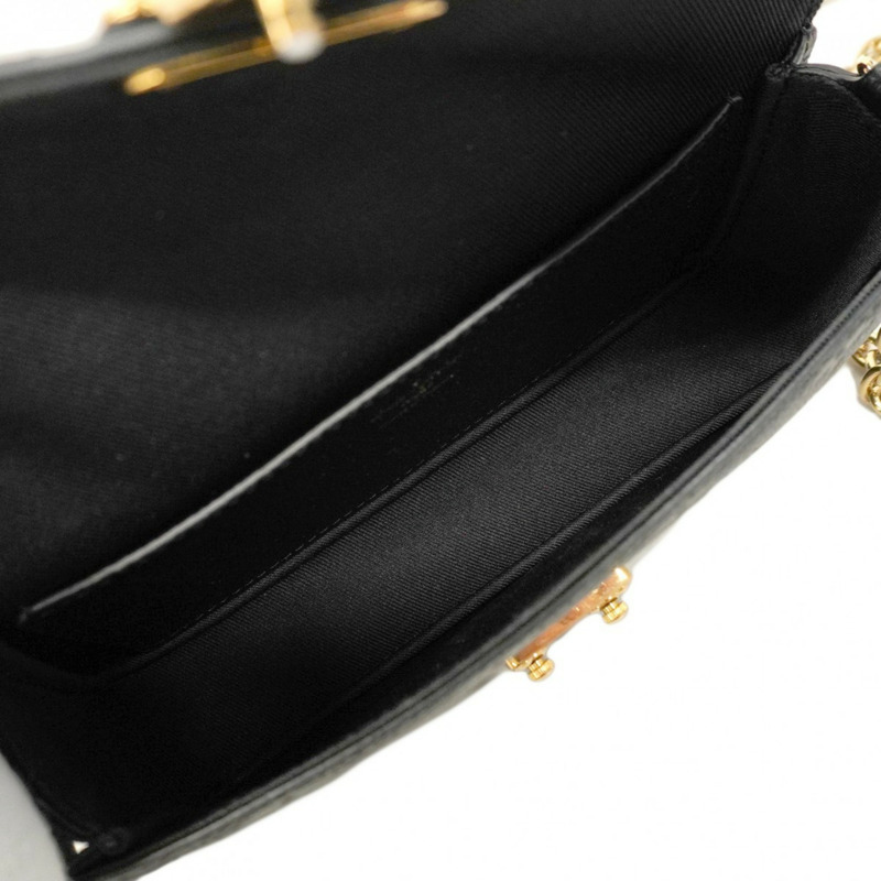 路易威登 Monogram Empreinte 鏈條皮夾 Metis 單肩包 M82637 黑色 女士-3