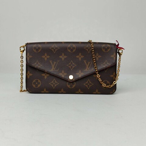 LOUIS VUITTON POCHETTEFELICIE三合一鏈條包老花PVC2020肩背包