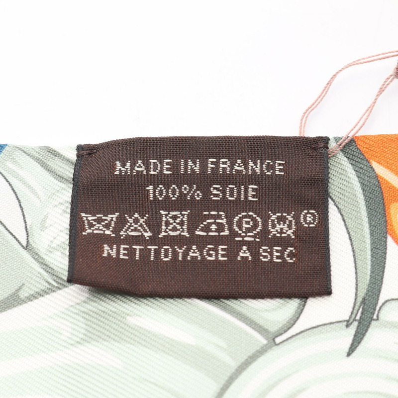 愛馬仕 Twilly DANSE PACIFIQUE 絲巾,橘色、藍色、多色,二手女款-2