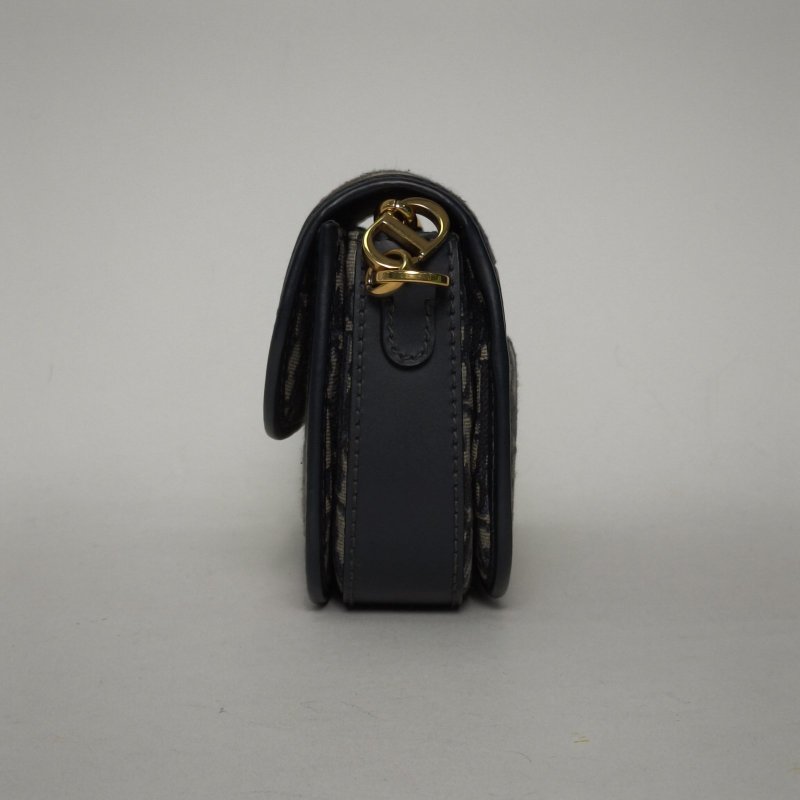 DIOR 30Montaigne蒙田Avenue中號22.5老花帆布金扣2022肩背包-1