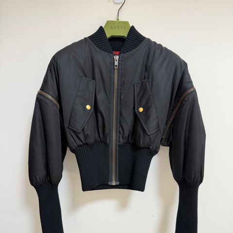 Gucci 飛行員短板夾克 內裡100%羊毛 原價近10萬
