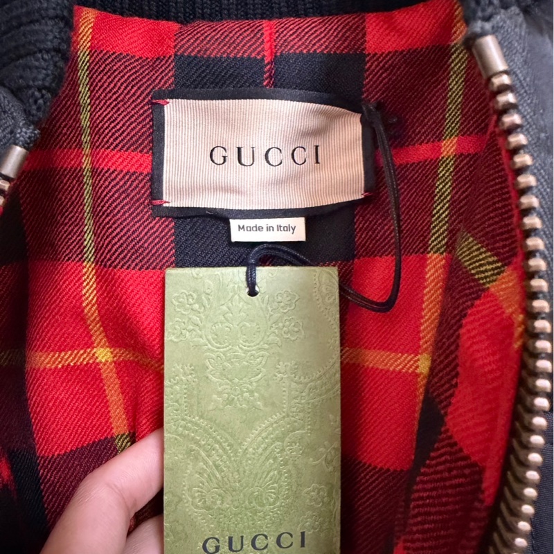 Gucci 飛行員短板夾克 內裡100%羊毛 原價近10萬-8