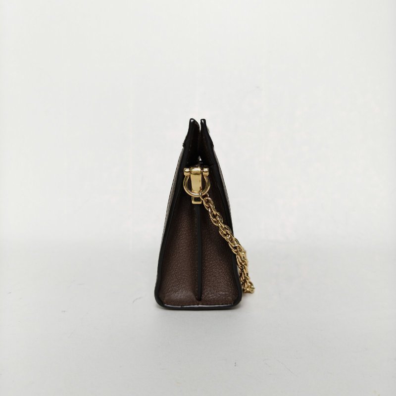 GUCCI Ophidia夾子包小號26老花PVC金扣肩背包-1