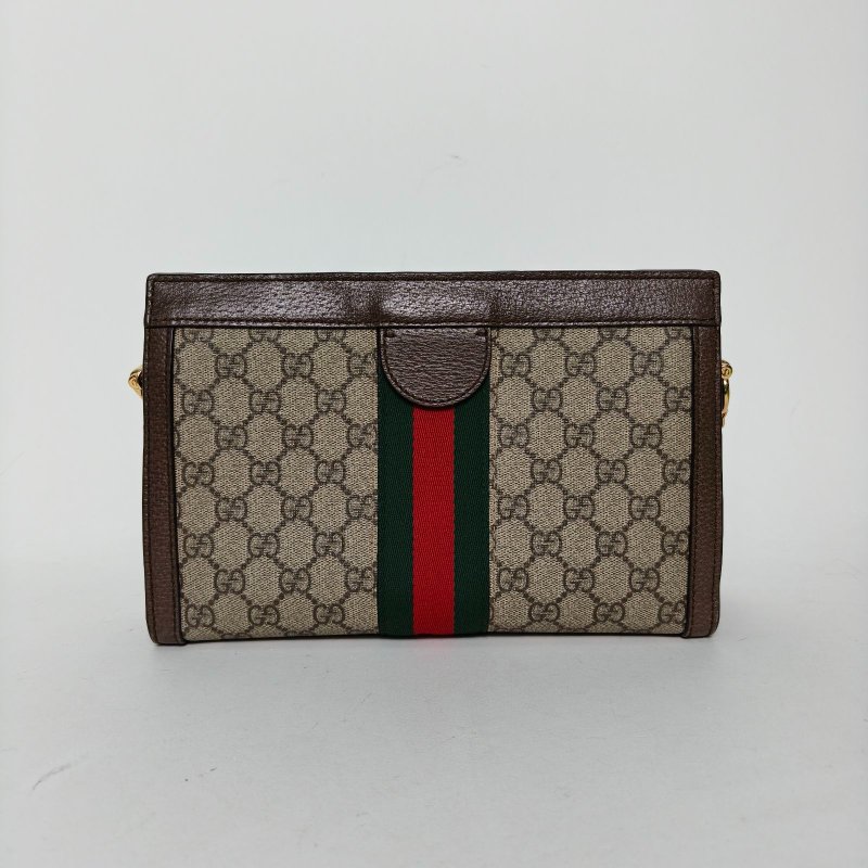 GUCCI Ophidia夾子包小號26老花PVC金扣肩背包-2