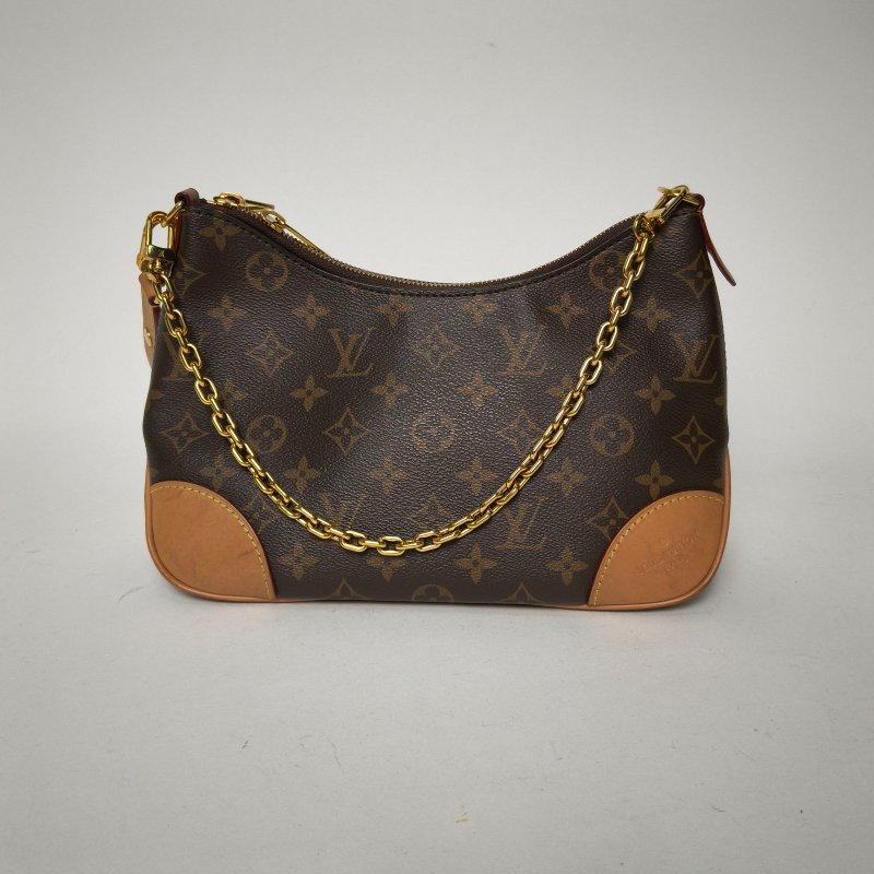 LOUIS VUITTON BOULOGNE牛角包可拆卸肩帶老花PVC晶片肩背包-2