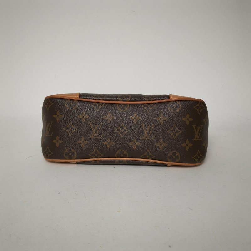 LOUIS VUITTON BOULOGNE牛角包可拆卸肩帶老花PVC晶片肩背包-4