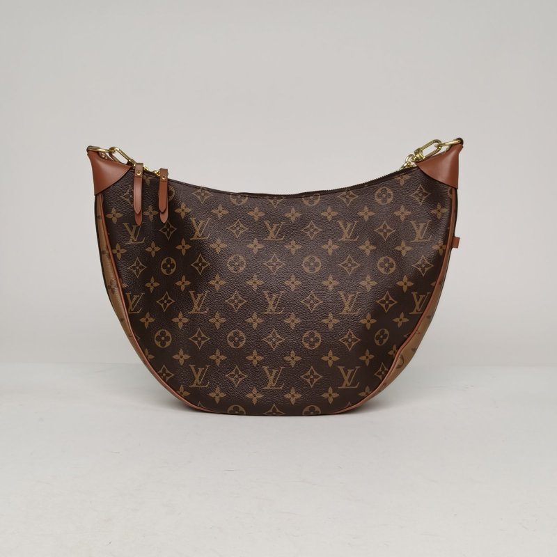 LOUIS VUITTON LoopHobo大豌豆月亮包老花PVC晶片肩背包-2