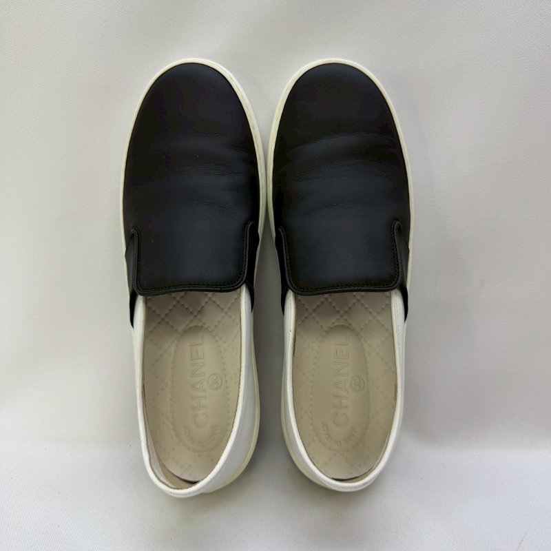 CHANEL 皮革休閒懶人鞋-3